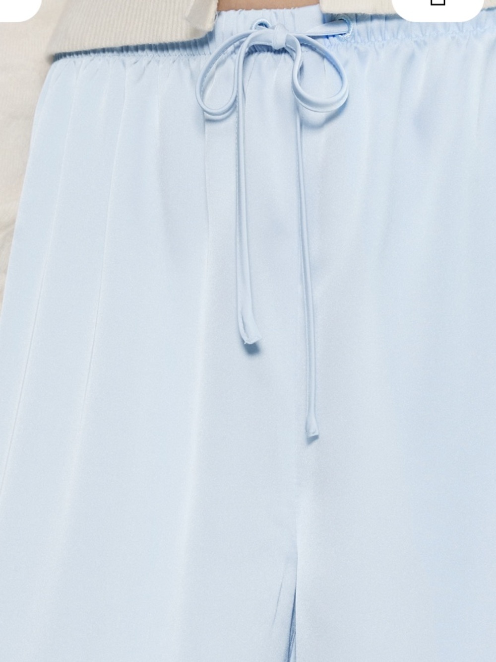 Aritzia Satin Wide-Leg Pant - Pale Blue - Picture 4 of 7